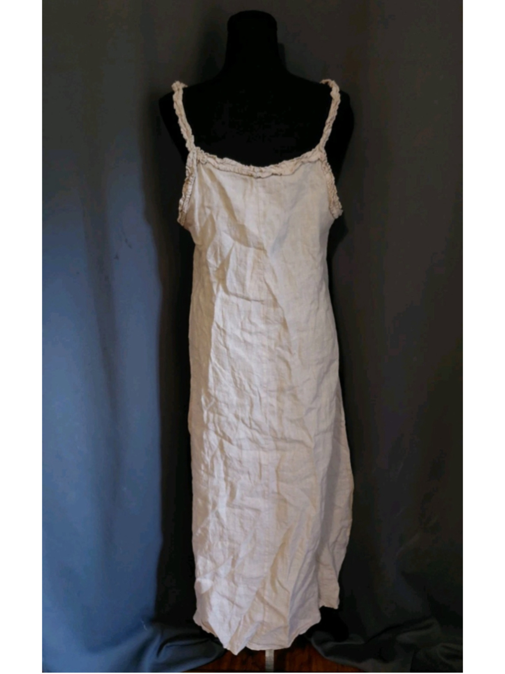Francesca Bettini ITALY 100% Linen Dress Lagenlook Cottagecore Boho Large NWT - Picture 3 of 15